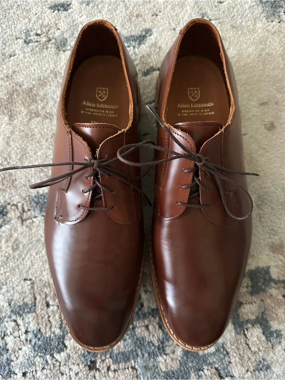 Allen Edmonds Chestnut Brown Derby Shoes